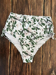 Floral Print Drawstring Plus Bikini Bottoms