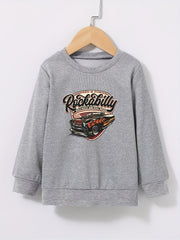 Sports Car Pattern Toddler Kid's Sweatshirt ROCKABILLY Print