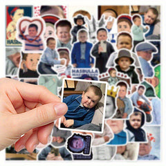 50pcs Hasbulla Meme Stickers Funny Cartoon Decals for Laptop Water Bottle