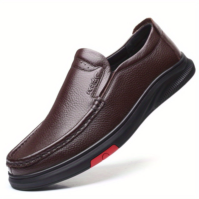 Men's Leather Loafer Lightweight Slip On Flat Shoes