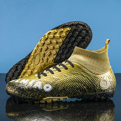 Boy's High Top Turf Football Boots Outdoor Soccer Cleats