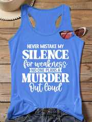 Women's Slogan Print Vest Top