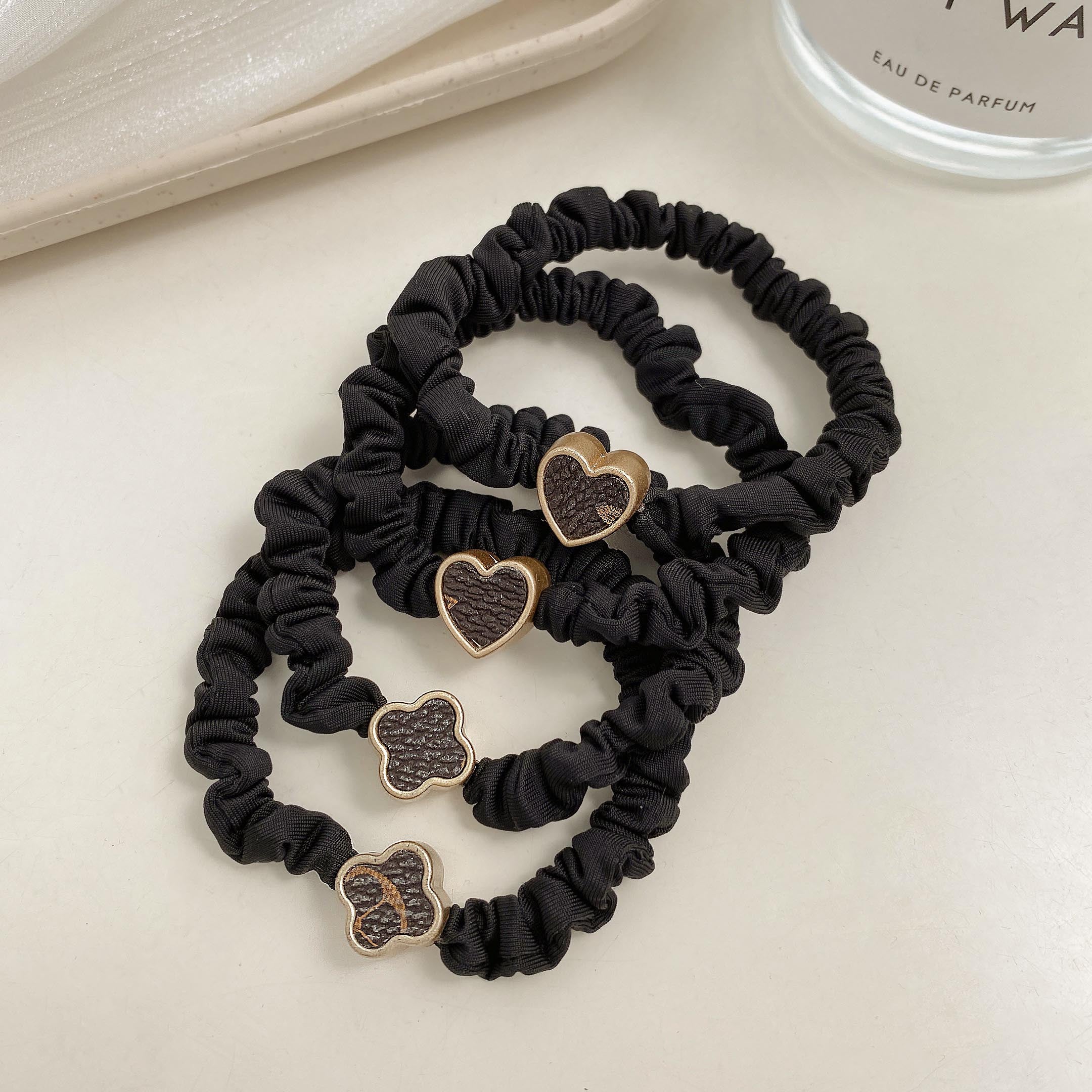 4pcs Elastic Hair Tie Ponytail Holders For Girls