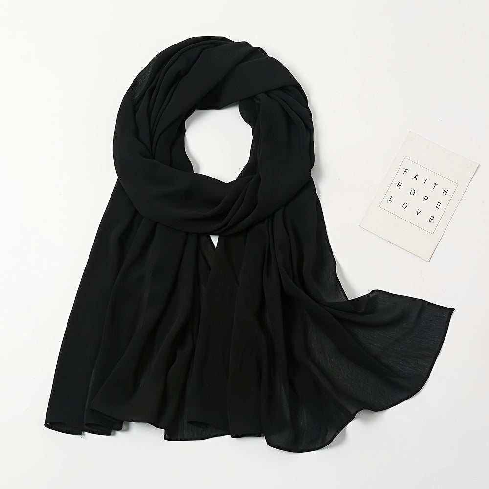 Chiffon Hijab Soft Shawl Long Scarf Women Sunscreen Windproof