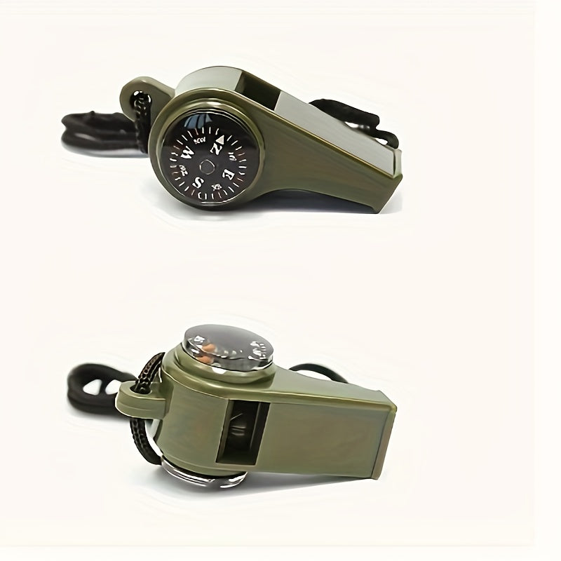 3-In-1 Emergency Whistle Compass Thermometer