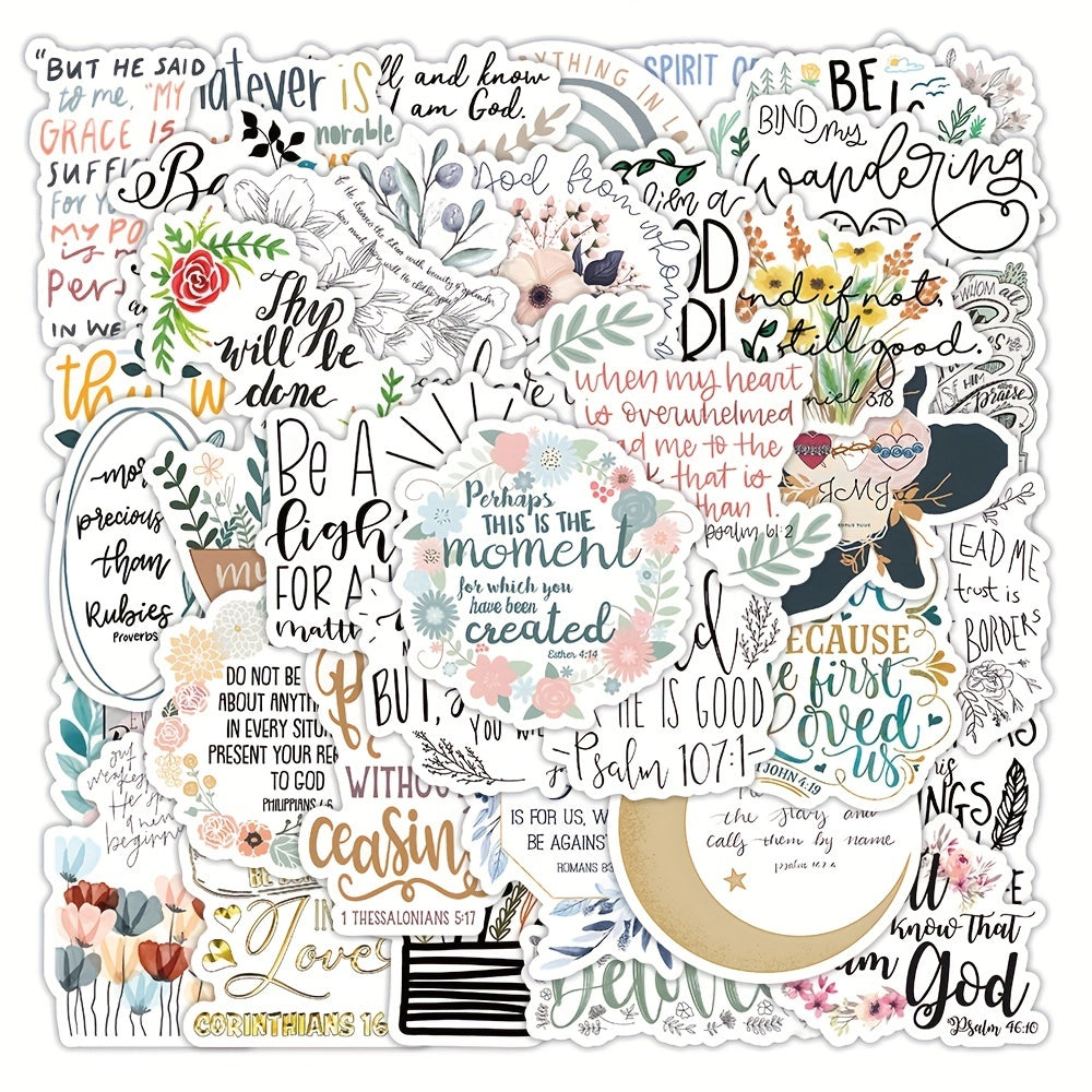 Set of 50 Biblical Quotes for Decoration