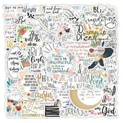 Set of 50 Biblical Quotes for Decoration