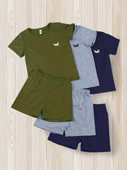 3 Boys Pigeon Outfit Shorts & T shirt Short Sleeves Crew Neck Casual Summer Kids