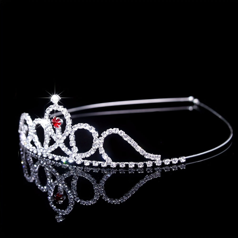 Rhinestone Queen Crown Tiara Headband Bridal Wedding Hair Accessories