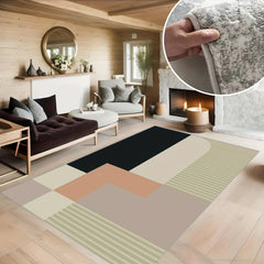 Nordic Geometric Carpets for Living and Bedroom Areas