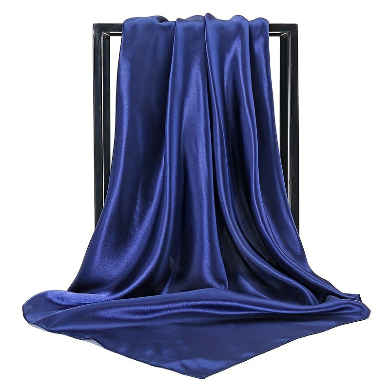 Hip Hop Street Dance Solid Silk Scarf Men's Dancing Bandana Marine Stage