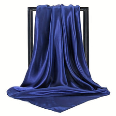 Hip Hop Street Dance Solid Silk Scarf Men's Dancing Bandana Marine Stage