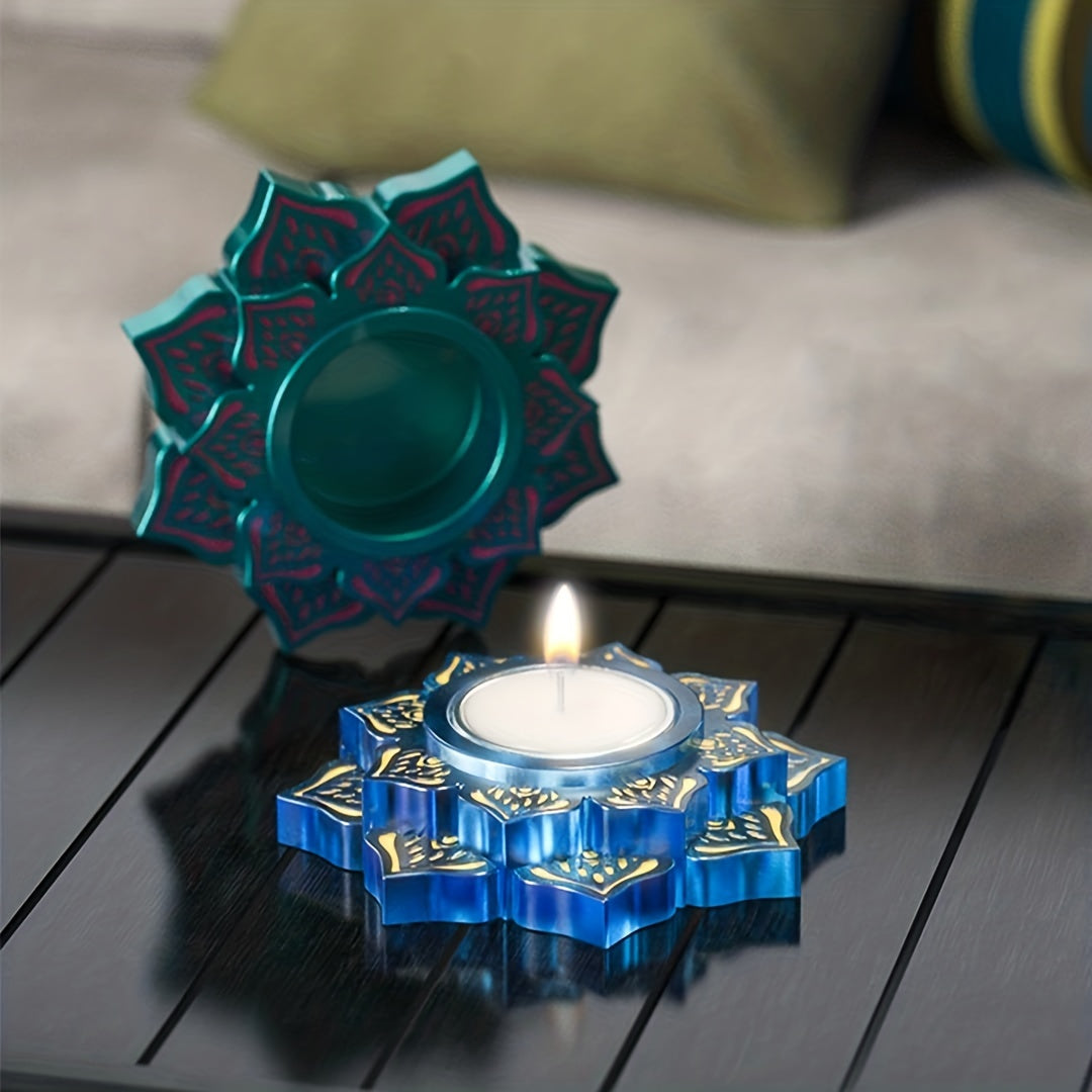 Resin Candle Holder Silicone Mould Lotus Epoxy Mold DIY Trinket Container