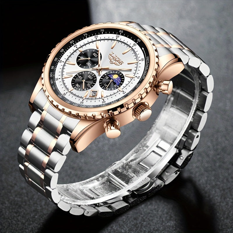 Quartz Women's Waterproof Luminous Watch Date Chronograph Sport Wristwatch