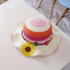 Summer Sun Protection Beach Straw Hat For Girls
