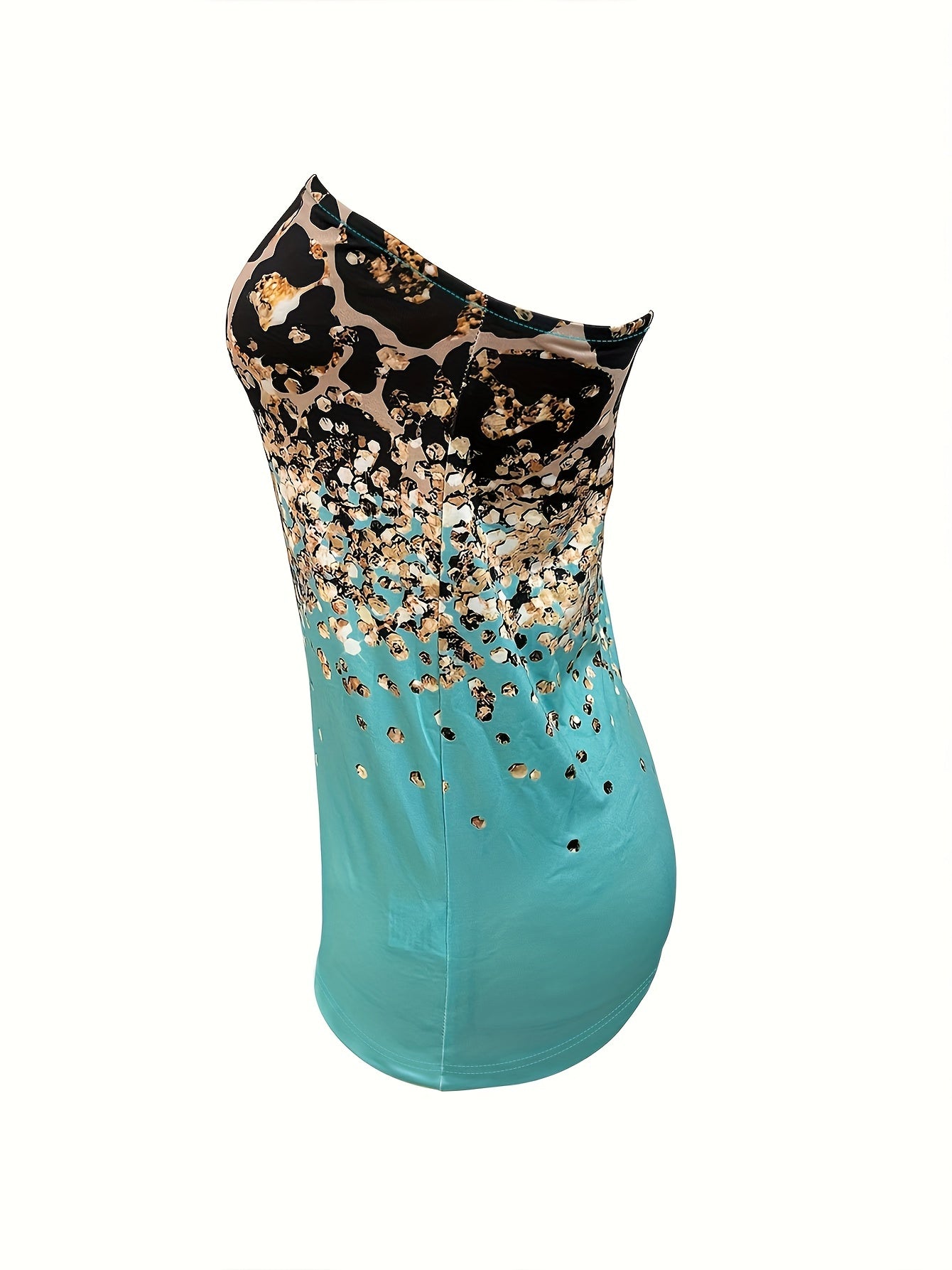 Leopard Print Tube Top Sleeveless Casual Summer Women's Clothing