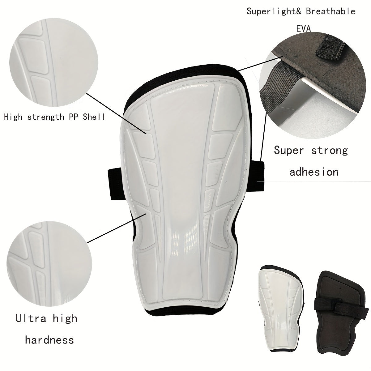 Football Shin Guards With Straps Soccer Shin Pads Lightweight Leg Pad
