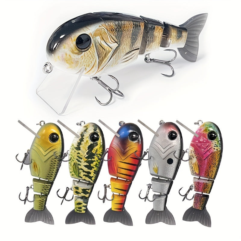 1pc Bionic 3-section Floating Fishing Lure with Steel Ball
