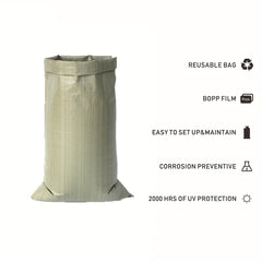 10pc Military Green Sandbags UV Protection & Ties Various Sizes