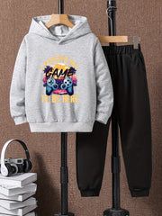 Boys Kids Hooded Sweatshirt & Sweatpants Set