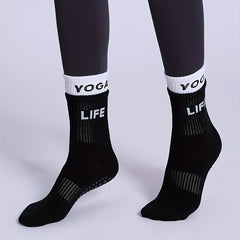 Contrast Non-slip Sporty Yoga Socks for Indoor & Outdoor