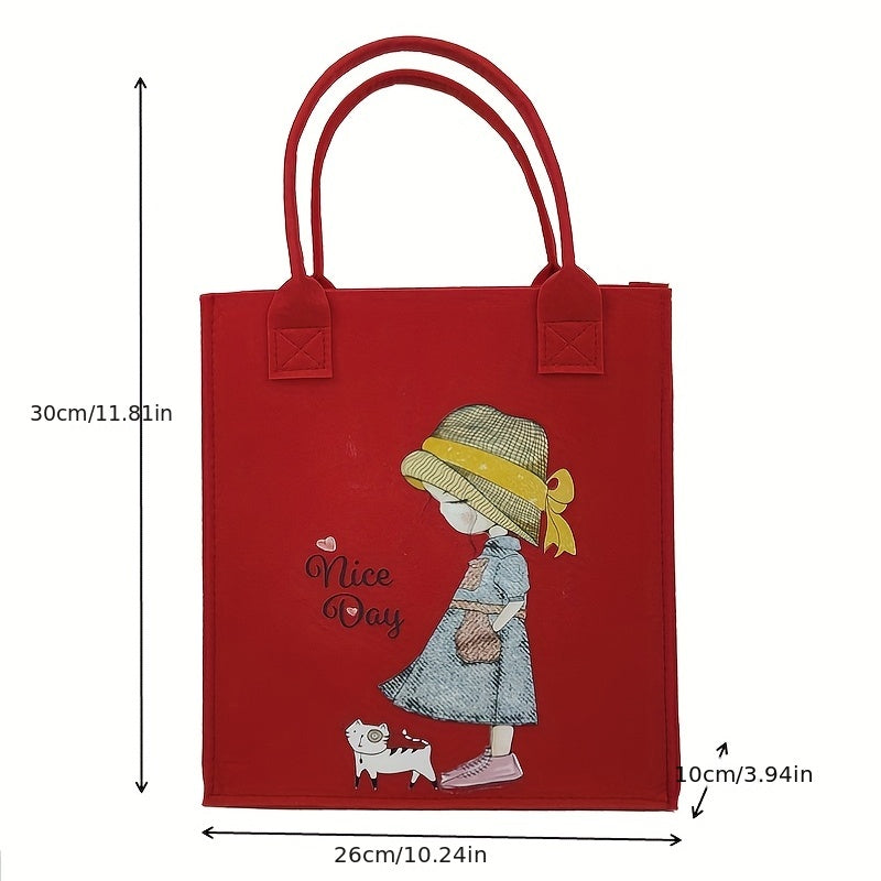 Large Capacity Mommy Bag Lightweight Maternal Infant Felt Bag