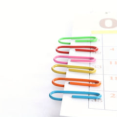 160pcs Colored Paper Clips Boxed Office Stationery Paper Clips