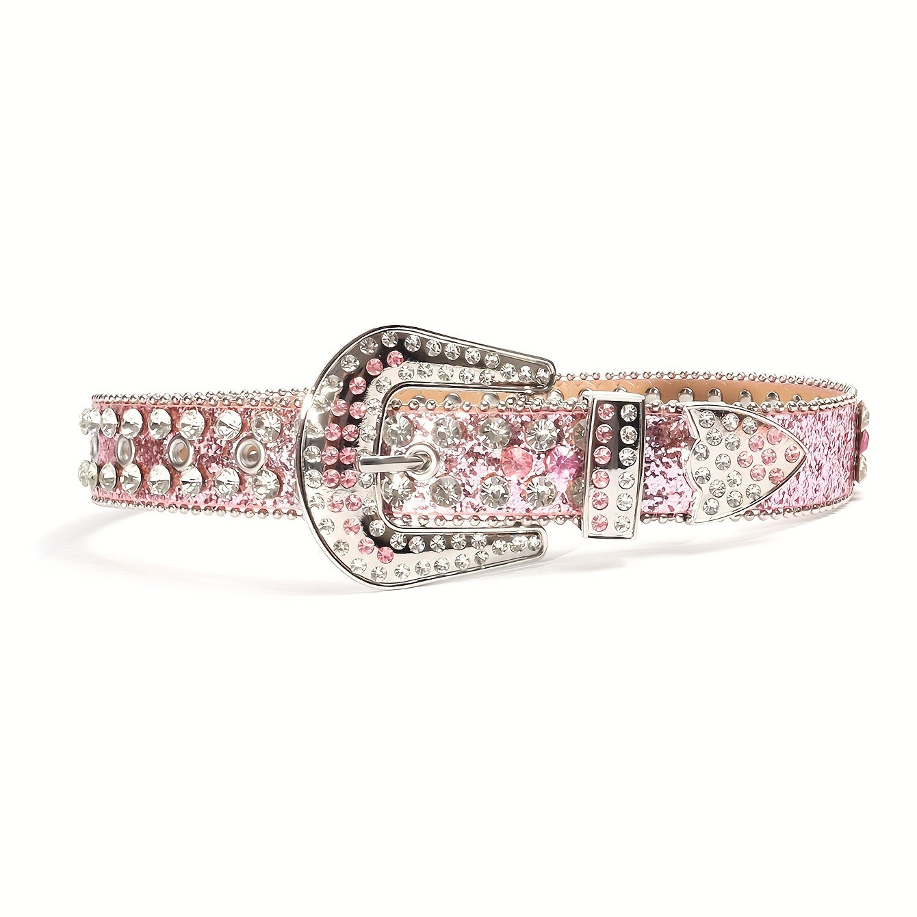Men's Rhinestone Belt - PU Leather Punk Style