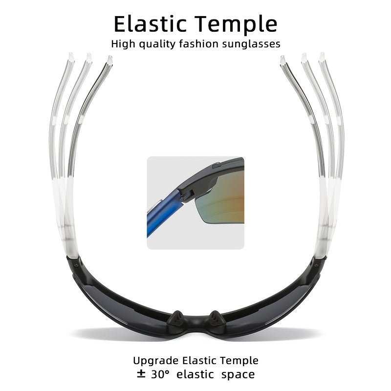 Men's Frameless Sports Sunglasses Windproof Driving Glasses
