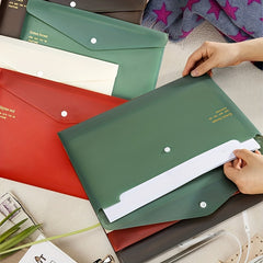 12pcs A4 Snap Button File Bag for Students