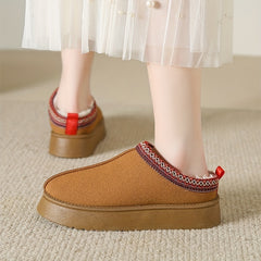 Women's Plush Lined Snow Boots Slip On Winter Ankle Boots
