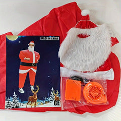 Christmas Cartoon Santa Inflatable Costume Halloween Party Dress Up