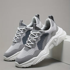 Men's Lightweight Running Shoes Breathable Comfortable Lace Up Sneakers