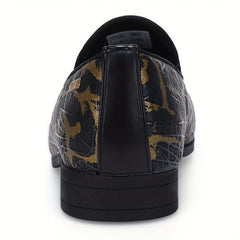 Men's Leopard Print Loafers Smart Casual Walking Shoes