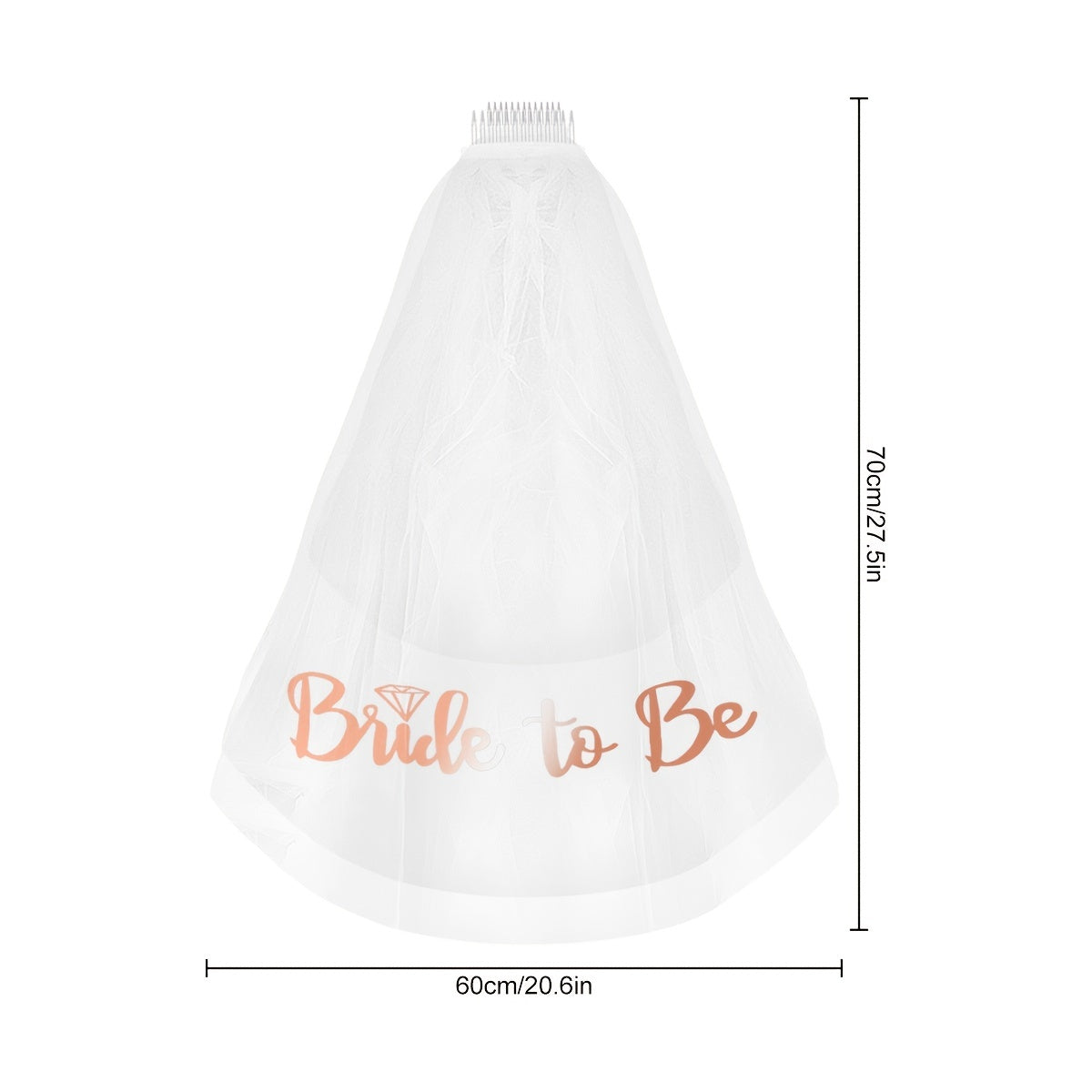 Bride To Be Veil Wedding Bridal Hair Accessories Veil With Comb Long Mesh Veil