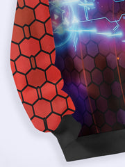 Vibrant City In Night Pattern Sweatshirt