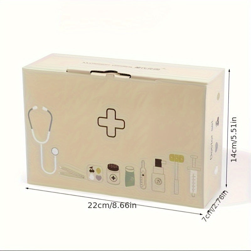 Kids Wooden Doctor & Nurse Role Play Set with Stethoscope Bag Syringe Toy