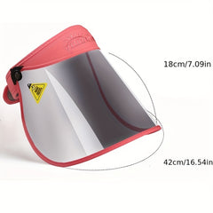 Candy Adjustable Visor Hat Wide Brim Foldable PVC Sun Hat UV Protection