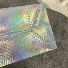 4pcs Laser Tote Bag Non-woven Reusable Gift Bag for Retail Stores