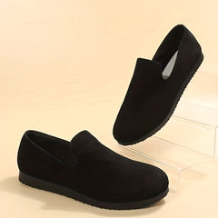 Women's Solid Flat Slip On Round Toe Non slip Lightweight Slides Shoes