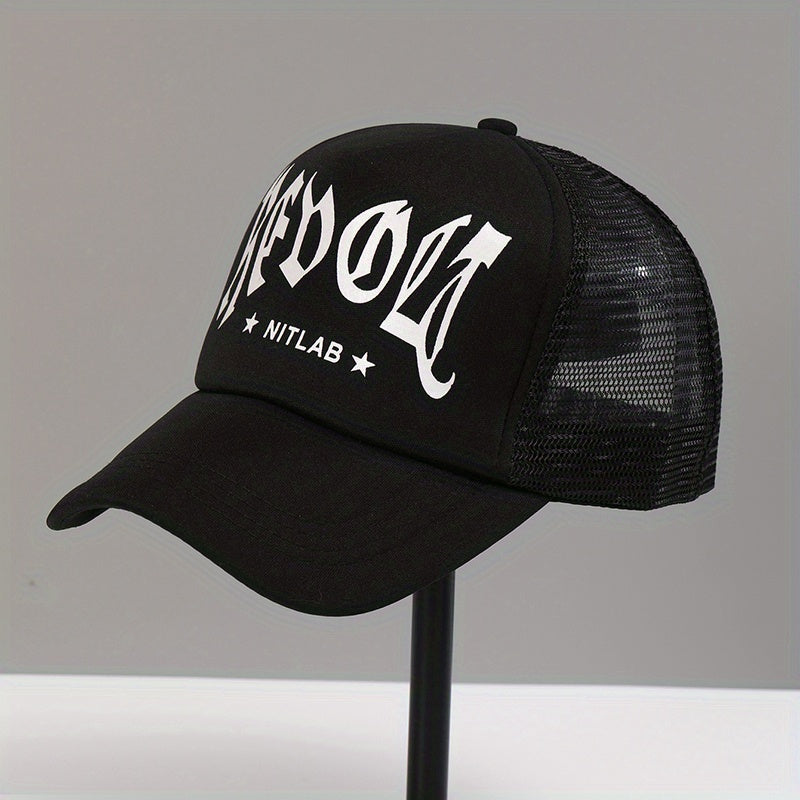 Goth Letter Print Trucker Hat Baseball Cap Unisex Dad Hats