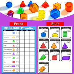 Translucent 3D Geometric Shapes for Kids