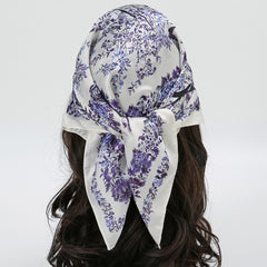 Floral Print Scarf Shawl Neckerchief Head Wrap Hair Accessories