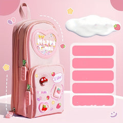 Girls Large Capacity Pencil Case & Stationery Set