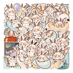 40pcs Cartoon Moth Stickers Laptop Phone Skateboard