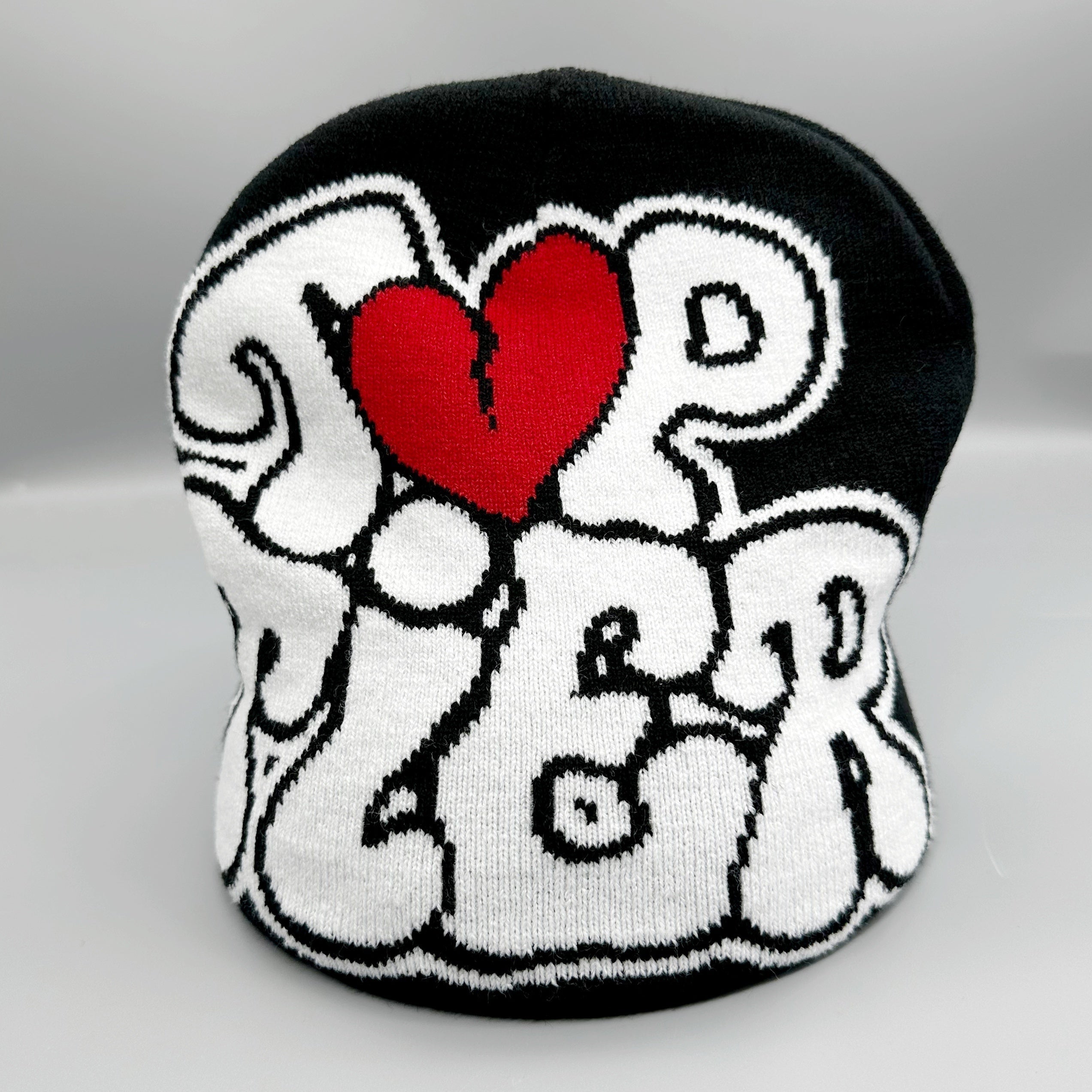 Unisex Letter Jacquard Beanie Hip Hop Y2K Elastic Knit Hat