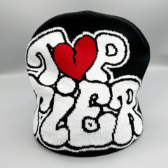 Unisex Letter Jacquard Beanie Hip Hop Y2K Elastic Knit Hat