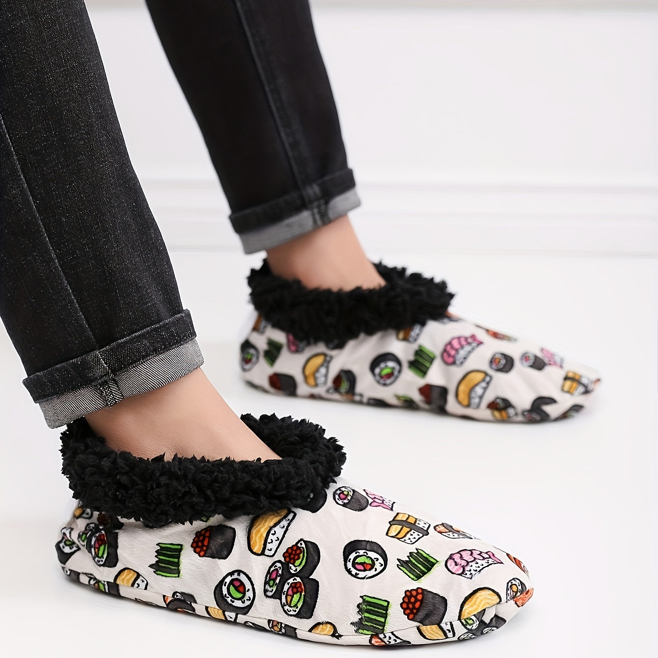 Cozy Sushi Pattern House Slippers for Men
