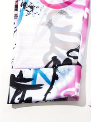 Graffiti Series Drawstring Sweatpants Loose Fit Pants Men's Casual Joggers