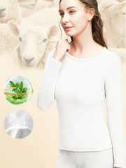 Women's Stretchy Thermal Top Soft Plush Crew Neck Base Layer